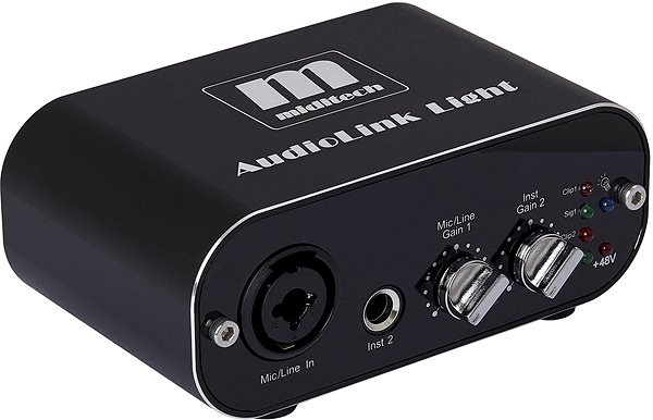 External Sound Card  MIDITECH Audiolink Light Lateral view