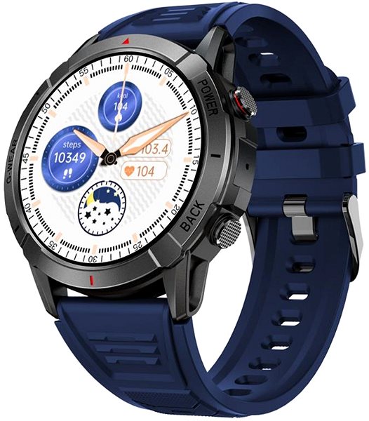 Smart hodinky Madvell Horizon s modrým silikónovým remienkom ...