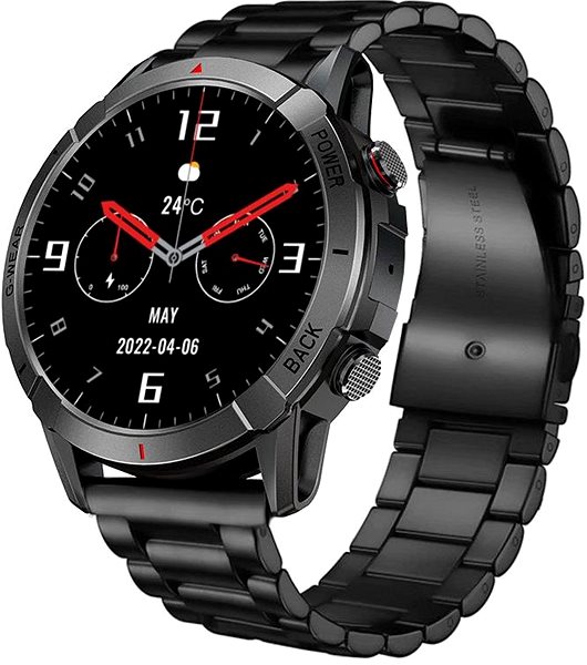 Smart hodinky Madvell Horizon s čiernym oceľovým ťahom ...