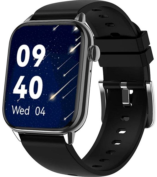 Smart hodinky Madvell Pulsar čierna so silikónovým remienkom ...