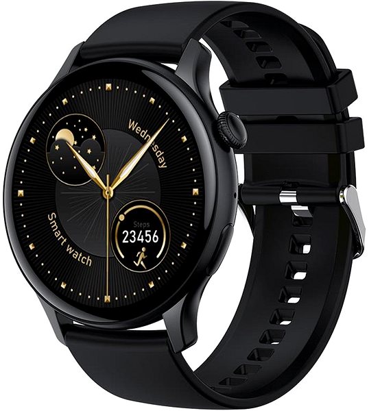 Smart hodinky Madvell Talon čierna s čiernym silikónovým remienkom ...