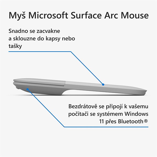 Maus Microsoft Surface Arc Mouse - Light Grey ...