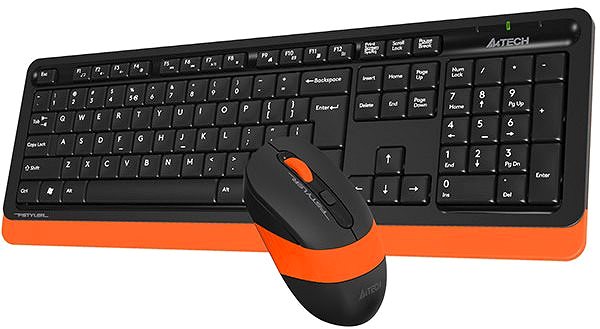 Keyboard and Mouse Set A4tech FG1010 CZ Lateral view