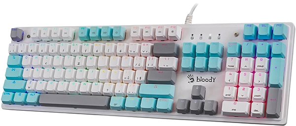 Gaming Keyboard A4tech Bloody S510R Ice White, USB, CZ ...