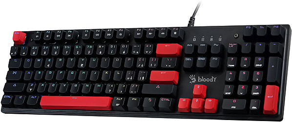 Gaming Keyboard A4tech Bloody S510R Red Switch, USB, black - CZ ...