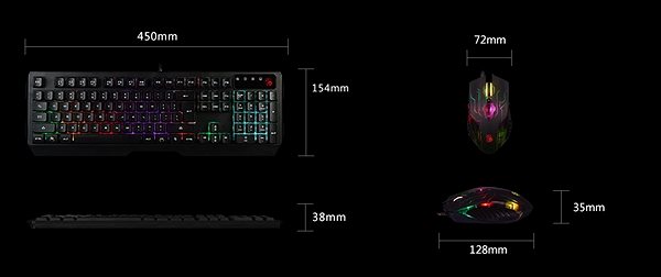 Keyboard and Mouse Set A4tech Bloody Q1300 CZ Technical draft