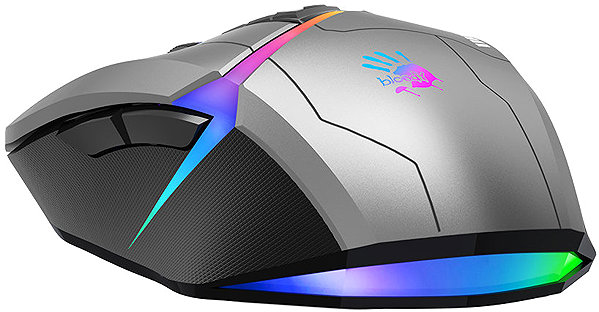 Herní myš A4tech Bloody W60 Max Activated, ocelově šedá ...