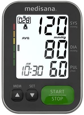 Vérnyomásmérő Medisana BU565 Képernyő