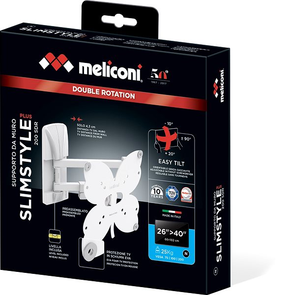 TV tartó konzol Meliconi SlimStyle Plus 200 SDR - 26-40