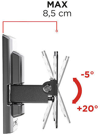 TV Mount Meliconi 580476 FLATSTYLE FTR100 CG TV holder ...