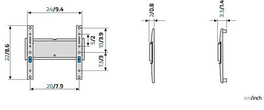 TV tartó konzol Meliconi 480956 SlimStyle Plus 200 S CG TV tartó ...