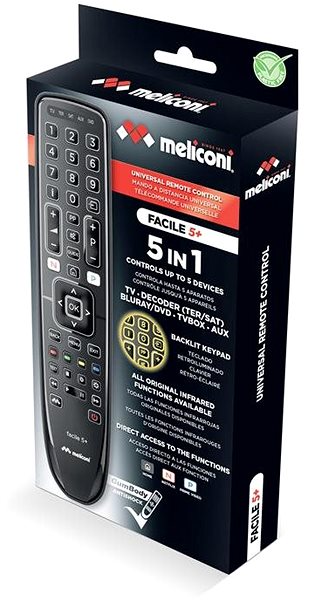 Meliconi 806080 Universal 5in1 remote control.