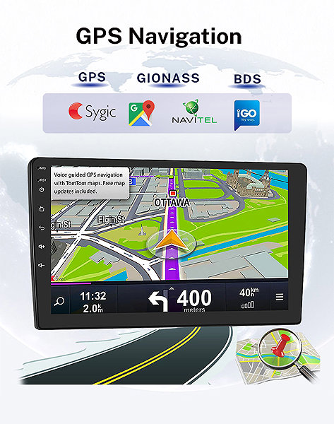 Mekede Car Stereo Ford Mondeo MK4 2007 - 2010 with Android, CarPlay, Bluetooth, frame type 