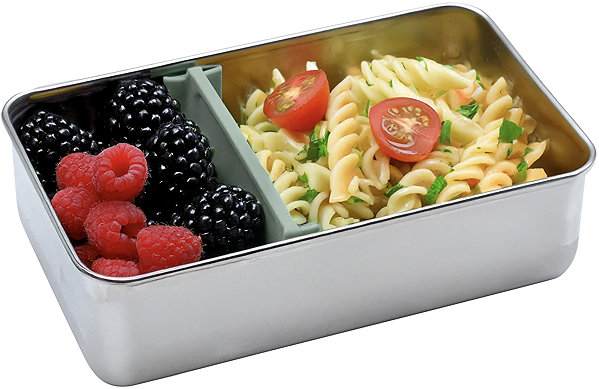 Lunch Box Melii Stainless Steel Bento Box 740 ml with Silicone Lid Green ...