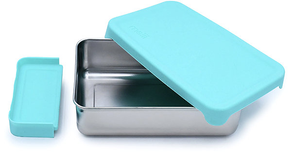 Lunch Box Melii Stainless Steel Bento Box 740 ml with Silicone Lid Blue ...