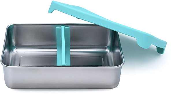 Lunch Box Melii Stainless Steel Bento Box 740 ml with Silicone Lid Blue ...