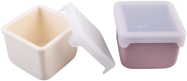 Dosen-Set Melii Silikon-Snackdosen 237 ml 2 Stück rosa ...