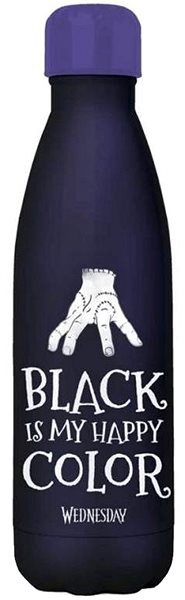 Fľaša na vodu Netflix Wednesday: Black Is My Happy Color – antikorová fľaša ...
