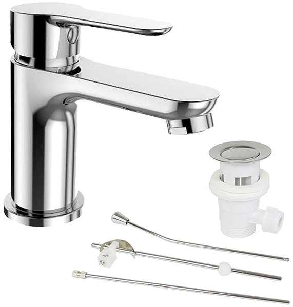 Tap Mereo Washbasin mixer higher, Zuna, with waste, chrome ...