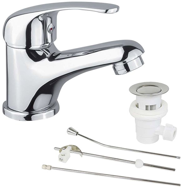 Tap Mereo Basin mixer, Lila, with spout, chrome ...