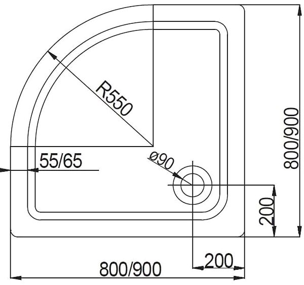 Sprchový box Mereo Sprchová súprava z Kory Lite, štvrťkruh, 90 cm CK35121ZH ...