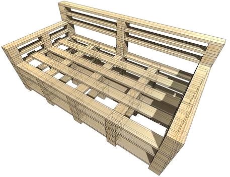 Garden Bench Moduleta Garden Sofa Technical draft