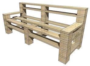 Garden Bench Moduleta Child Seat Technical draft
