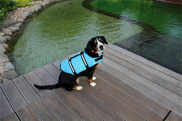 Plávacia vesta pre psov Merco Dog Swimmer modrá ...