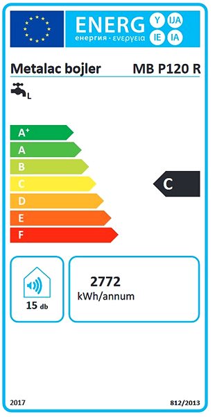 Metalac HYDRA MB P 120 R Boiler Energy Label