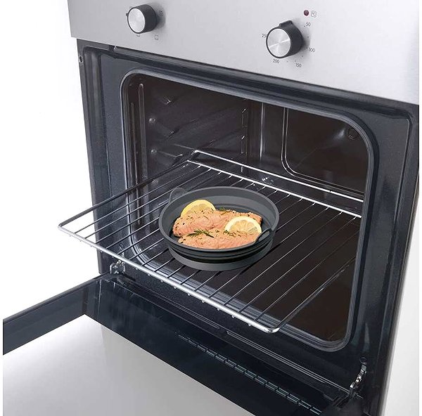 Baking Mould Metaltex Silicone mould round foldable 20 cm ...