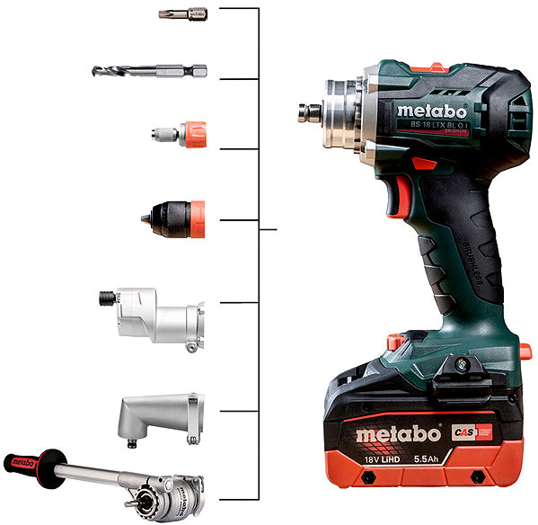 Cordless drill METABO Cordless drill BS 18 LTX BL Q I, without cordless .