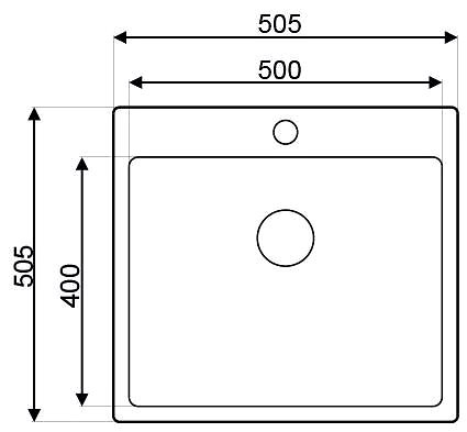 Stainless Steel Sink Metalac Ideal 500 B stainless steel with drip tray, glossy ...