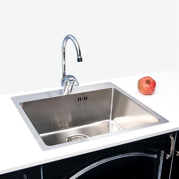 Stainless Steel Sink Metalac Ideal 500 B stainless steel with drip tray, glossy ...