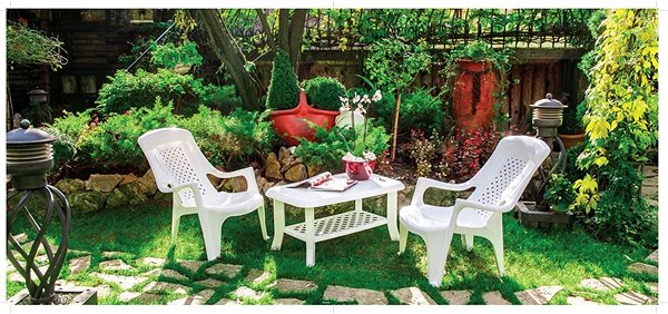 Záhradná stolička MEGAPLAST CLUB plast, bordó Lifestyle