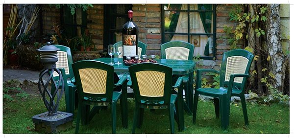 Záhradný stôl MEGAPLAST CENTO 120 × 75 × 73 cm, tm. zelená ...