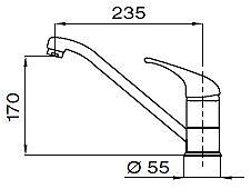 Tap Metalac Aquabi Fondo HP Granite pedestal sink mixer, grey ...