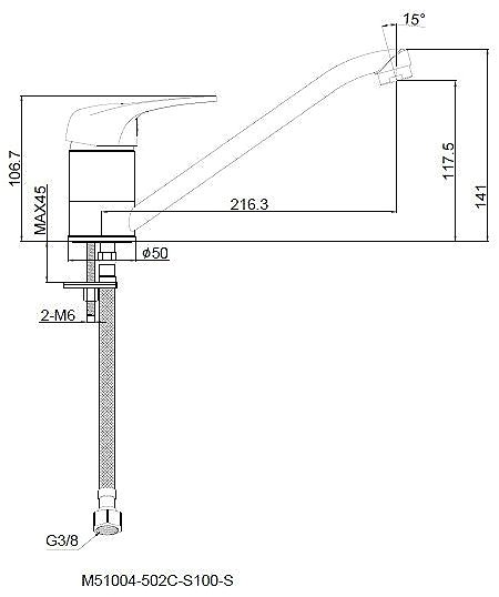 Tap Metalac Aquabi Eco+ Single lever basin mixer ...
