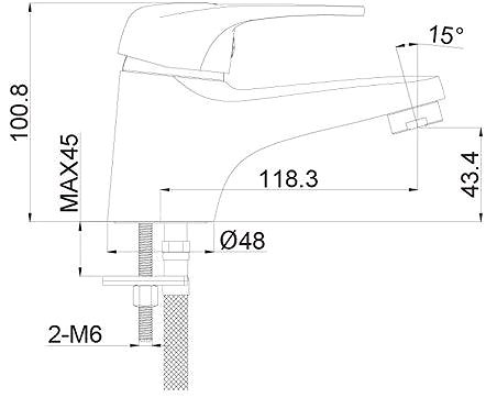 Tap Metalac Aquabi Eco Wall-mounted basin mixer ...