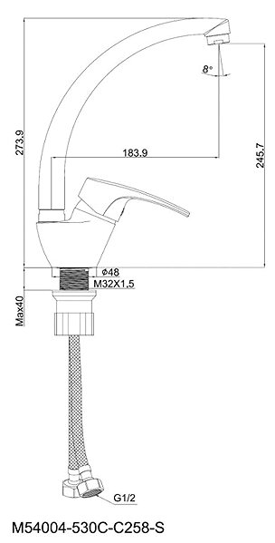 Tap Metalac Aquabi Simple Single lever basin mixer ...