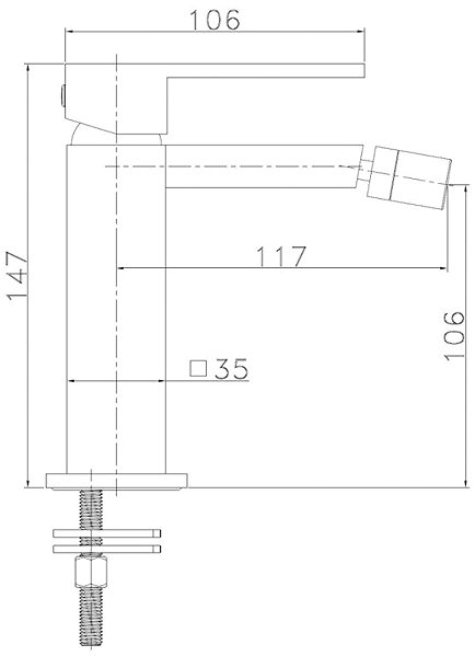 Tap Metalac Aquabi Platz Bidet mixer ...