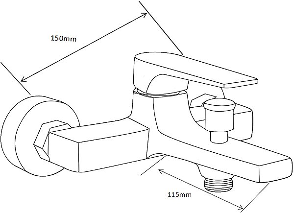 Tap MEXEN Lynx bath mixer, silver (745930-00) ...