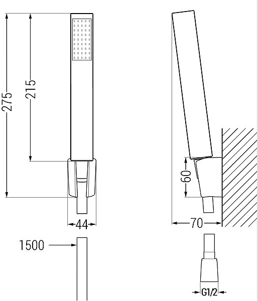 Tap MEXEN Cetus R77 Set bath mixer with shower, silver (74433R77-00) ...