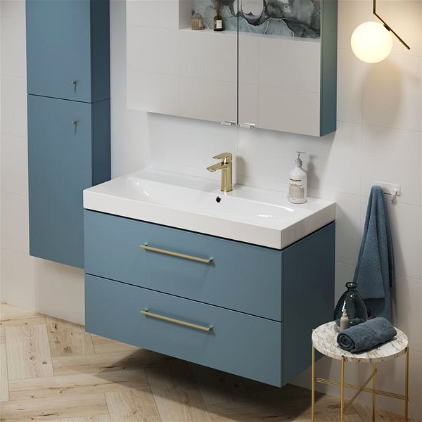 Tap CERSANIT LARGA Basin mixer, gold MAT ( S951-389 ) ...