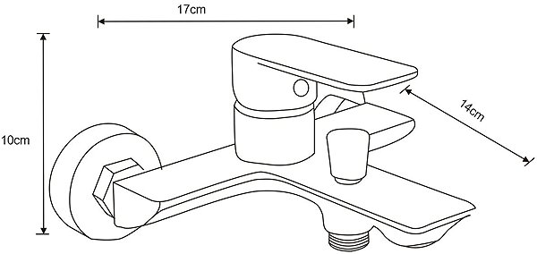 Tap MEXEN Alfa bath mixer, black (745730-70) ...