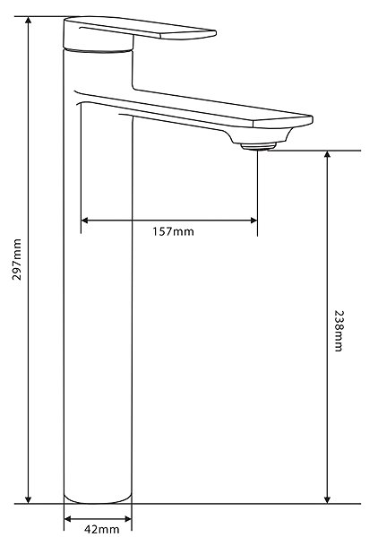 Tap MEXEN Zero SET basin + bath mixer with accessories R02, black (71113R02-70) ...