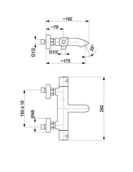Tap KFA MOZA thermostatic bath mixer, black ( 5734-010-81 ) ...