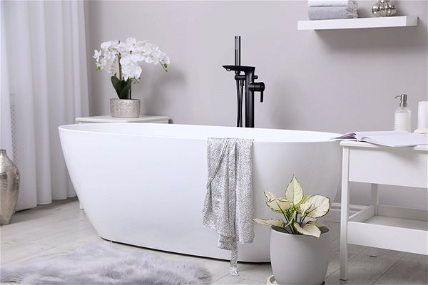Tap INVENA GLAMOUR Freestanding bath mixer, black ( BW-02-W04-V ) ...