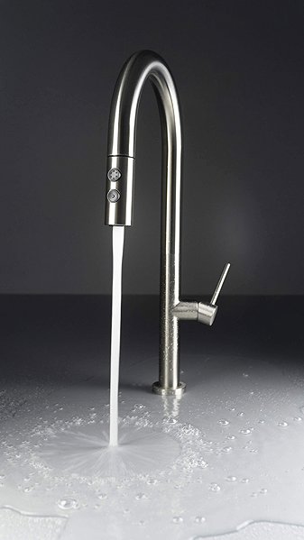 Tap DEANTE Olfato Kitchen Faucet in steel, with pull-out spout, 2 types of current ( BQO_F72M ) ...