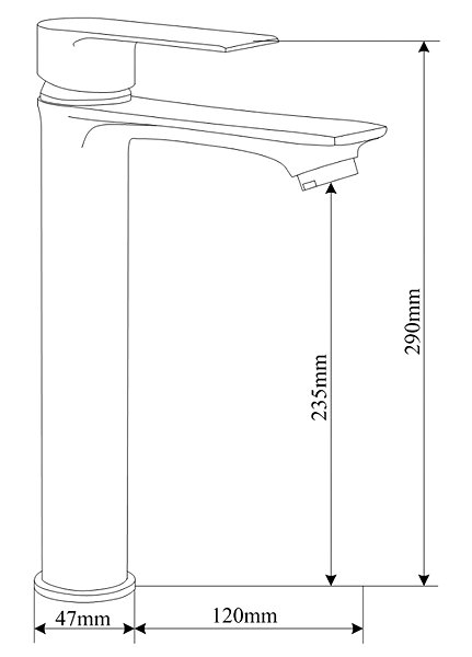 Tap MEXEN Royo basin mixer, tall, silver (72210-00) ...