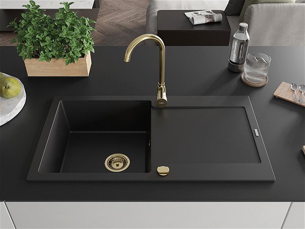 Granite Sink MEXEN Leo granite sink 900 × 500 mm, black II ...